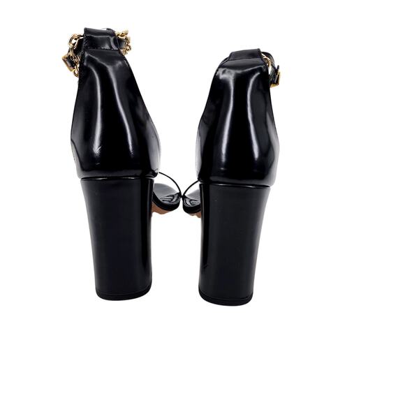 Maje 120FEVERLOW Medium Heel Shoes with Gold-Tone Chain Size French 41/US 10.5 - Picture 3 of 6